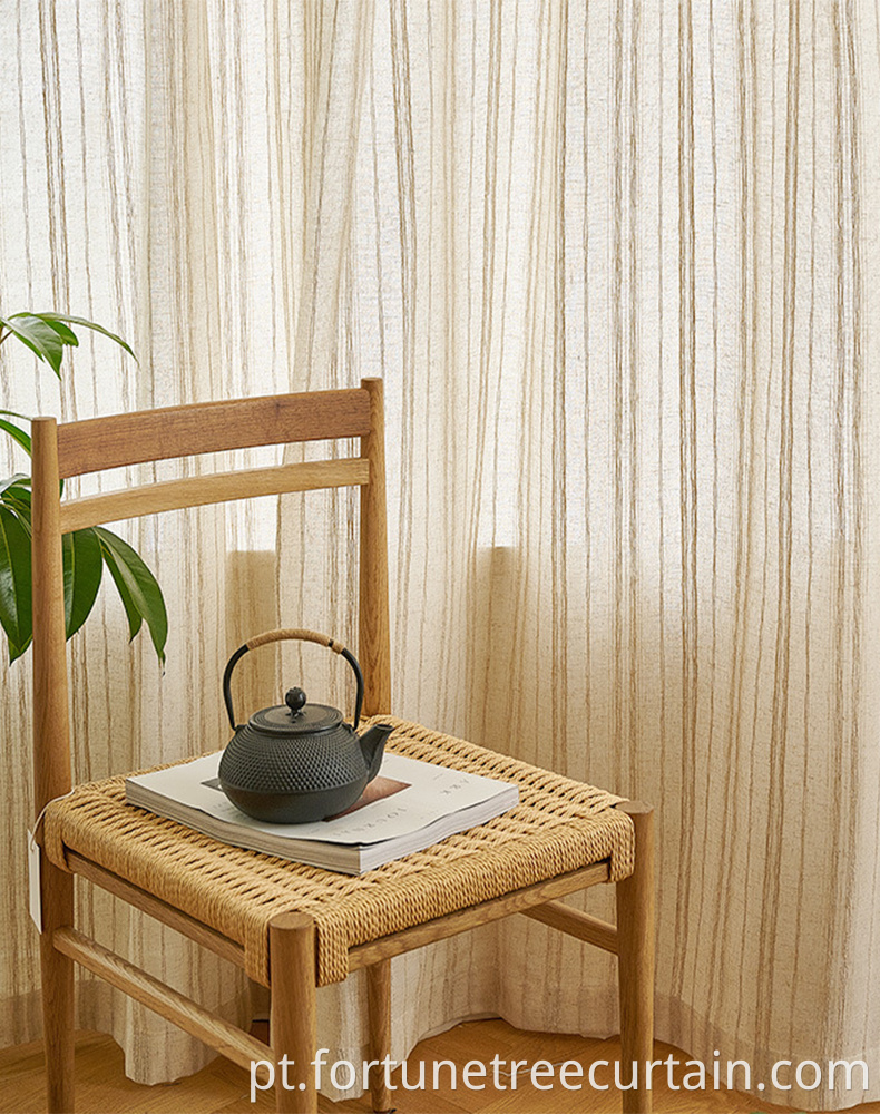 Living Room Linen Tulle Curtains